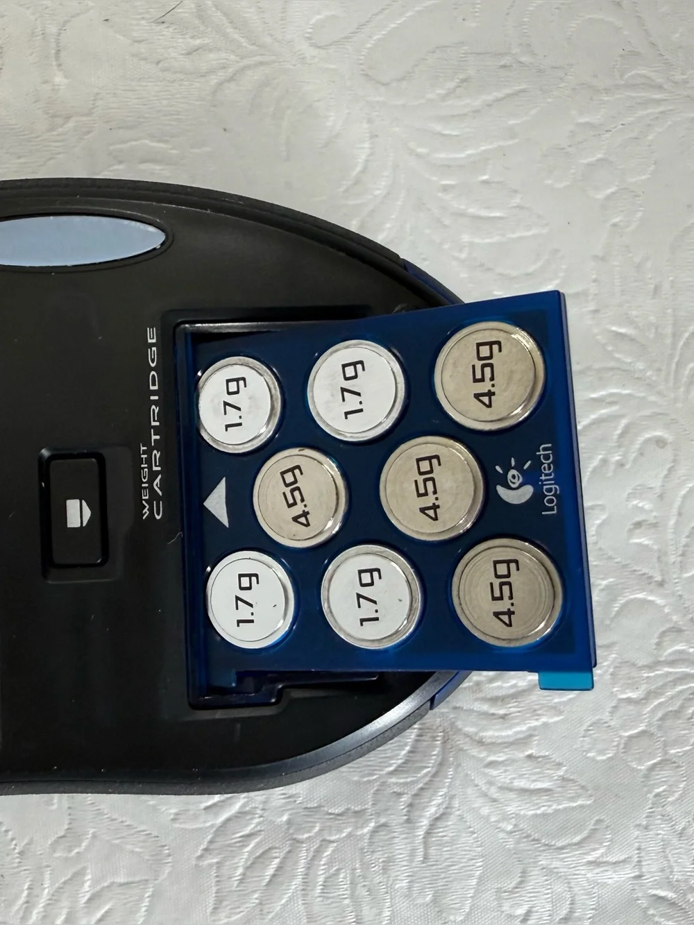 E1 Logitech G5 Gaming Mouse Black Blue w/ 6 Weight Set 832485-0000, Tested & OEM